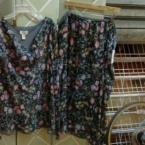 Two piece skirt and a shirt